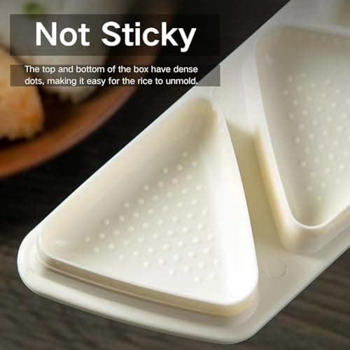 DumFurc 6 in 1 Onigiri Mold Triangle Rice Ball Mold Musubi Press Onigiri Maker Sushi Making Kit Once Quickly Make 6pcs Rice Balls for Lunch and Home DIY (Blue) — view 3