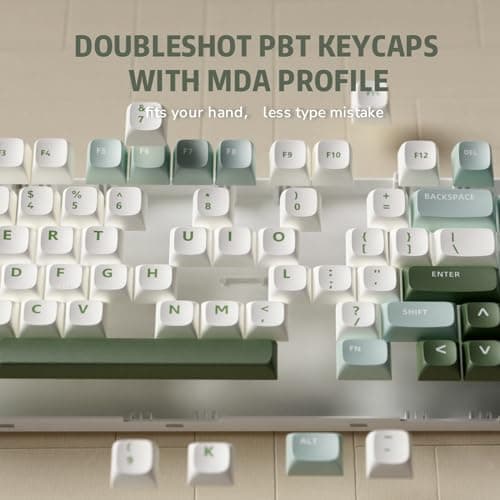 RK ROYAL KLUDGE R75 Mechanical Keyboard Wired with Volume Knob, 75% Keyboard Gasket Mounted, RGB Backlit, Creamy Keyboard with MDA Profile, PBT Keycaps, Hot Swappable Pre-lubed Tactile Switch — view 2