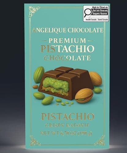 Viral Dubai Chocolate Bar - 6.70 Oz - Pistachio & Crispy Kadayif Bar with Belgian Milk Chocolate – Gourmet Gift — view 3