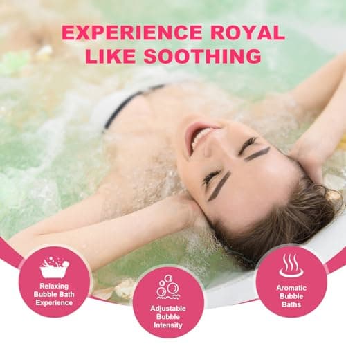 Flgocexs Bubble Bath Mat,Full Body Waterproof Spa Mat for Bathtub, 6-Speed Bubbles, Remote Control & Non-Slip Suction Cups for Home Relaxation — view 3