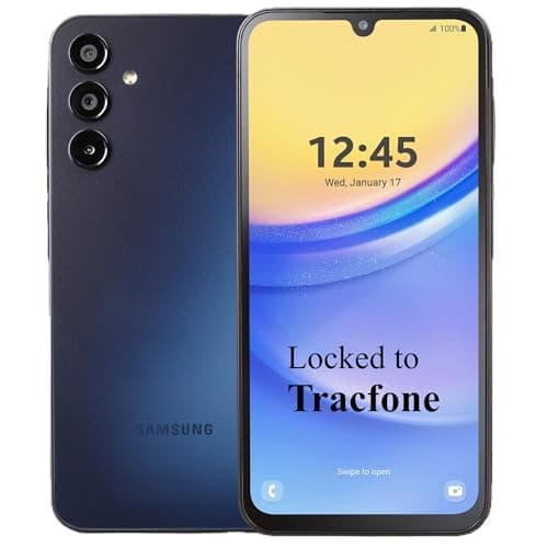 [Activation Promotion] Tracfone Samsung A15 5G Locked Prepaid Smartphone, 64GB, Black - Includes $20 Unlimited Talk, Text, & 4GB Data 30-Day Plan