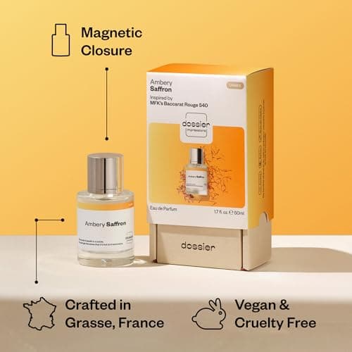 Dossier - Ambery Saffron - Eau de Parfum - Inspired by Baccarat Rouge 540 - Long-Lasting Fragrance - Unisex - 1.7 fl oz (50ml) — view 4