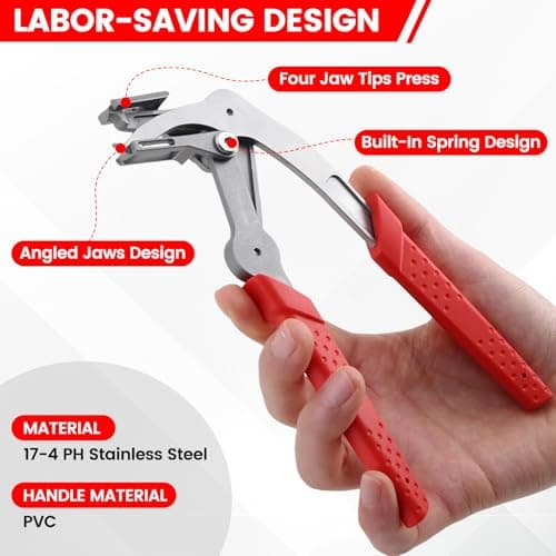 Car Clip Pliers, Panel Clip Removal Tool, Professional Auto Clip Removal Pliers for Automotive Plastic Fasteners, Push Pin & Door Trim, Damage-Free Interior & Exterior Disassembly Tool — view 3