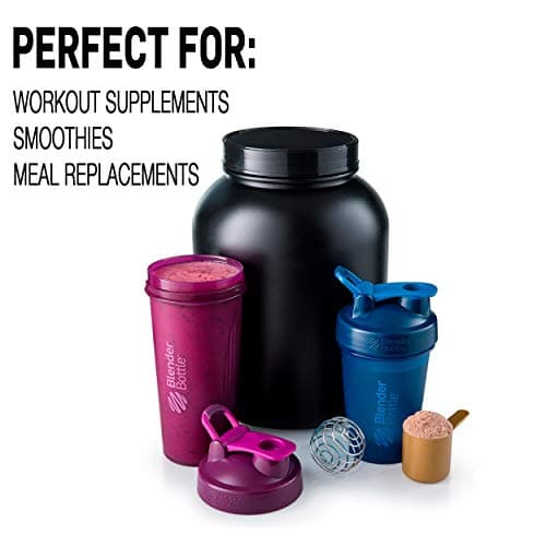 BlenderBottle Classic Shaker Bottle Perfect for Protein Shakes and Pre Workout, 28-Ounce, Black — view 3