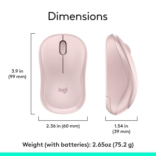 Logitech MK270 Wireless Keyboard and Mouse Combo for Windows, 2.4 GHz Wireless, Compact Mouse, 8 Multimedia and Shortcut Keys, 2-Year Battery Life, for PC, Laptop - Rose — view 8