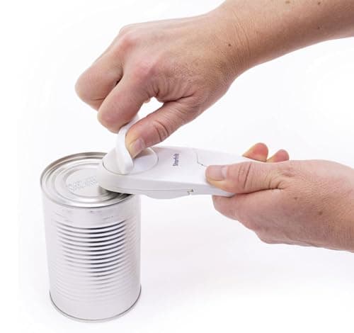 Starfrit Little Beaver Can Opener, Safe, Holds Lid and Leaves No Sharp Edges on Lid, Comfort Grip, 3-Year Warranty, White — view 3
