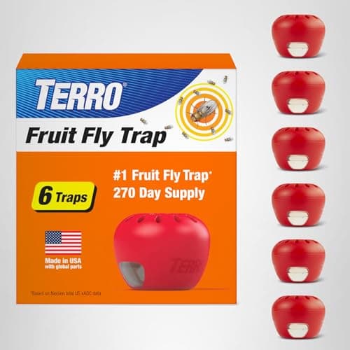 TERRO Fruit Fly Trap, 6-Pack Indoor Fly Traps with 270 Days Lure Supply — view 10