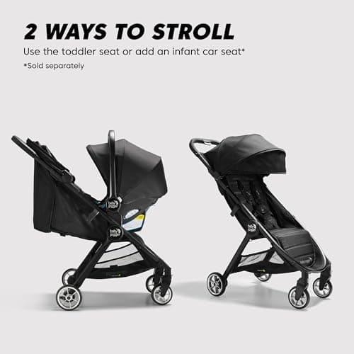 Baby Jogger® City Tour 2 Carry-On Approved Travel Stroller, Ultra-Compact Baby Stroller, Lightweight, Easy Fold, Baby Travel Essential, Pitch Black — view 3