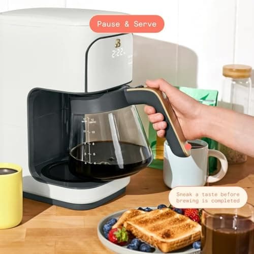 12-Cup Programmable Drip Coffee Maker, 24-Hour Auto Brew Timer, Strength Control (Regular/Gourmet/Bold), Keep Warm 4 Hours, Pause & Serve, Auto-Clean Reminder, Glass Carafe — view 5