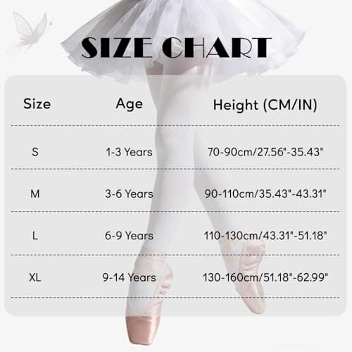 Century Star Ballet Tights for Girls Footed Dance Sockings Toddler Kids Soft Elasticity School Leggings Pantyhose Nude L — view 5