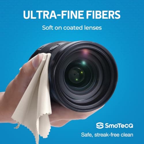 SmoTecQ 12 Pack Microfiber Cleaning Cloths for Glasses & Screens (6x7) - Optical Grade Lens Cleaner for Eyeglasses, Camera, iPhone, iPad & TV - Individually Wrapped, Assorted Colours — view 2