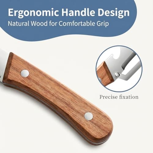 2 Pack Multifunctional Vegetable Peeler, 2-in-1 Kitchen Peeler with Bottle Opener, Sharp Stainless Steel Swivel Blade, Wooden Handle, for Potato, Carrot, Apple & Fruits — view 7