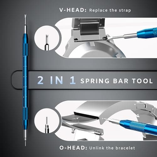 JOREST Watch Repair Kit, Battery Replacement, Link Pin Removal, Strap Adjustment Band Sizing, Screwdriver, Case Opener Back Remover, Spring Bar Tool — view 6