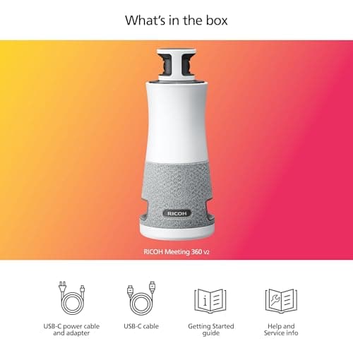 RICOH Meeting 360-360° Conference Room Camera - AI-Powered - Active Speaker Focus - USB-C Bus Powered - Zoom Certified - Works with Microsoft Teams, Google Meet, Cisco Webex — view 5