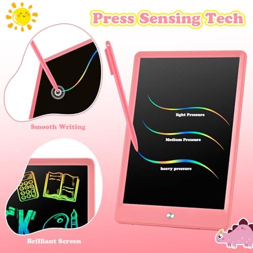 EooCoo LCD Writing Tablet for Kids, Road Trip Essentials 10 Inch Kids Drawing Pad, No Mess Coloring Books for Toddler, Travel Toys Airplane Activities, Back to School Gift for 3-8 Years Old Girls Boys — view 3