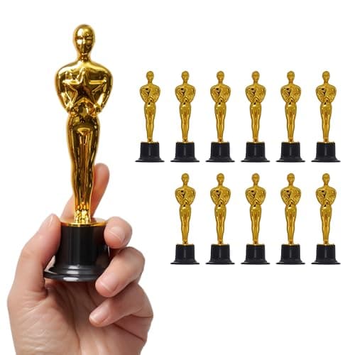 Prextex Gold 6'' Award Trophies (12 Pack) for Ceremonies or Parties
