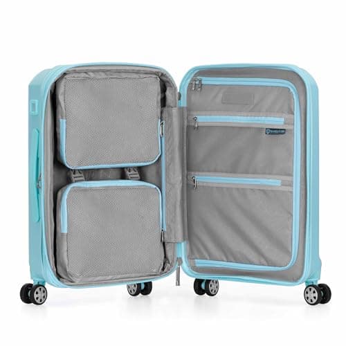 Traveler's Choice Pagosa Hardshell Expandable Luggage with Spinner Wheels, Baby Blue, 22-Inch Carry-on — view 8