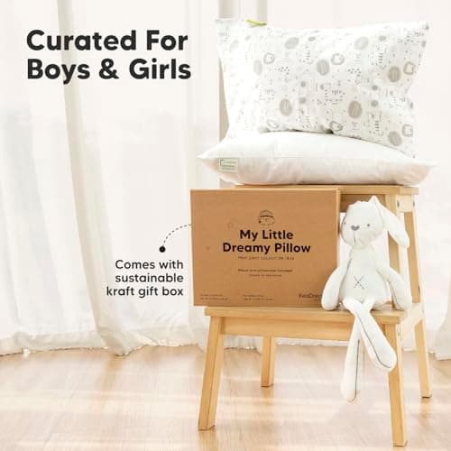 Toddler Pillow with Pillowcase, 13x18 My Little Dreamy Pillow (Soft White) — view 8