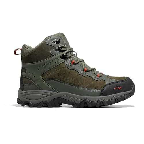 NORTIV 8 Men's Waterproof Hiking Boots Outdoor Backpacking Mountaineering Shoes,Size 9,Army Green,JS19004M — view 2