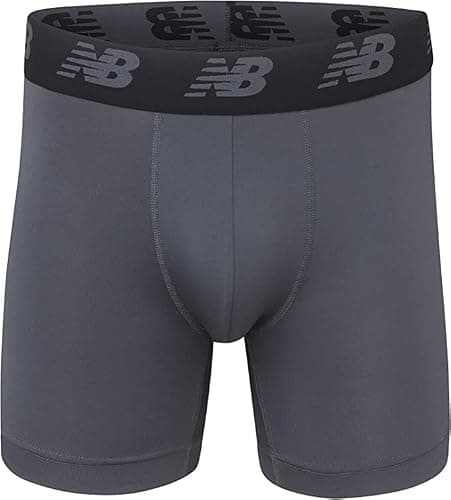 New Balance Men's Standard 5" Performance No Fly Boxer Brief (4 Pack), Black/Hi-lite/Team Royal/Lead, Medium — view 2