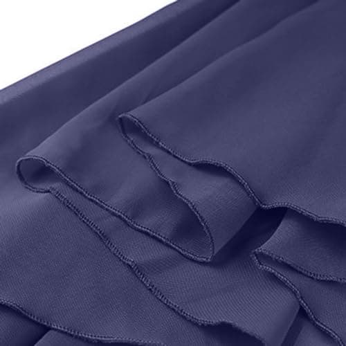 Ballet Skirts for Women Fashion Long Wrap Chiffon Party Skirt Casual Sheer Dance Costumes High Waist Beach Skirt Dark Blue — view 4