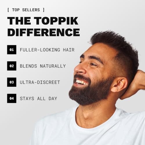 Toppik Hair Building Fibers, Black, 12g Fill In Fine or Thinning Hair, Instantly Thicker, Fuller Looking, 9 Shades for Men & Women, Keratin Protein Formula — view 3