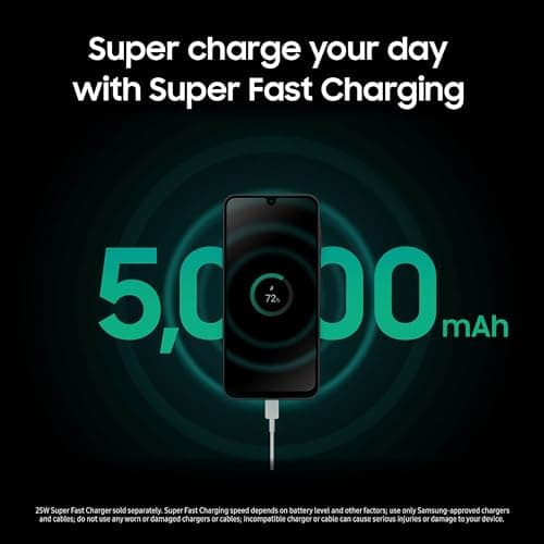 Samsung Galaxy A17 5G Smart Phone, 128GB, Large AMOLED, High-Res Camera, Durable Design, Super Fast Charging, Expandable Storage, Circle to Search, 2025, US 1 Yr Manufacturer Warranty, Blue — view 3