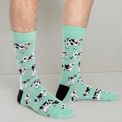 Good Luck Sock Men's Cows in a Field Socks, Adult, Shoe Size 7-12 — view 2
