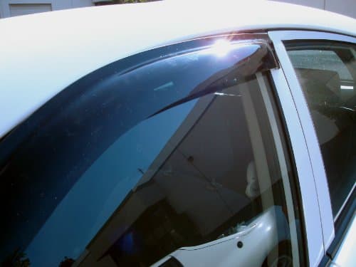Window Visor & Sunroof 3 Pcs Set Combo | 2.0mm Outside Mount Car Rain Guard Side Deflectors | Dark Smoke Moonroof Rain Shields Compatible with 2002-2006 Acura RSX — view 7