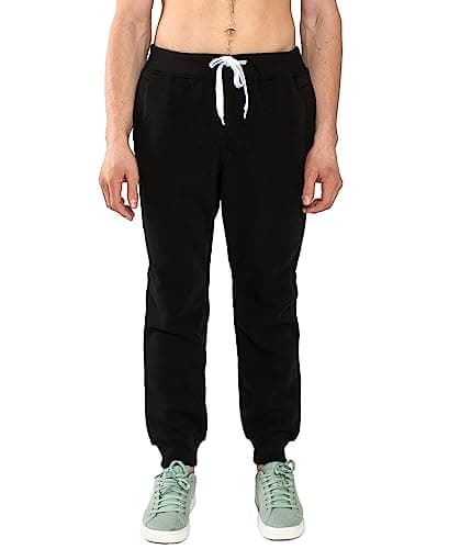 Southpole Men's Big-Tall Big and Tall Active Basic Jogger Fleece Pants, Black, 4X/Big