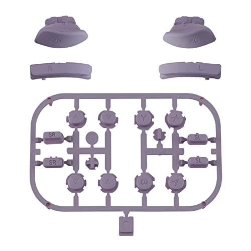 eXtremeRate Dark Grayish Violet Replacement ABXY Direction Keys SR SL L R ZR ZL Trigger Buttons, Full Set Buttons Repair Kits with Tools for Nintendo Switch & OLED Joy-con - JoyCon Shell NOT Included