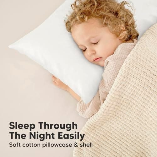 Toddler Pillow with Pillowcase, 13x18 My Little Dreamy Pillow (Soft White) — view 6