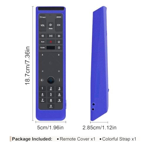 Protective Case Cover for XFinity Comcast XR15 Voice Remote Control Shockproof Waterproof Anti-Slip Silicone Remote Sleeve with Lanyard (Blue) — view 5