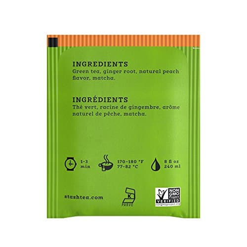 Stash Tea Ginger Peach, 18 Tea Bags (Pack of 6)