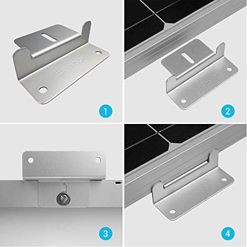 Renogy RNG-MTS-ZB Solar Panel Mounting Z Bracket Mount Supporting for RV, Roof, Boat, Set of 4 Units — view 3