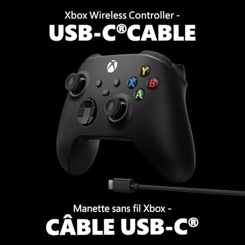 XBOX Core Wireless Gaming Controller + USB-C Cable for Series X|S, One, Windows PC, Android, and iOS