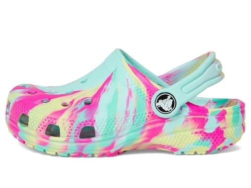 Crocs, Unisex, Classic Marbled Tie-Dye Clogs (Toddler), Aquamarine/Multi, 4, Medium — view 12