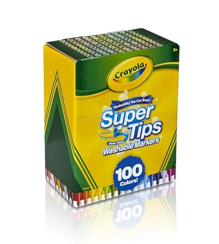 Crayola Super Tips Marker Set (100ct), Fine Point Washable Markers, Teacher Must Haves, Back to School Supplies for Kids & Adults, Art Supplies, Ages 3+ — view 3