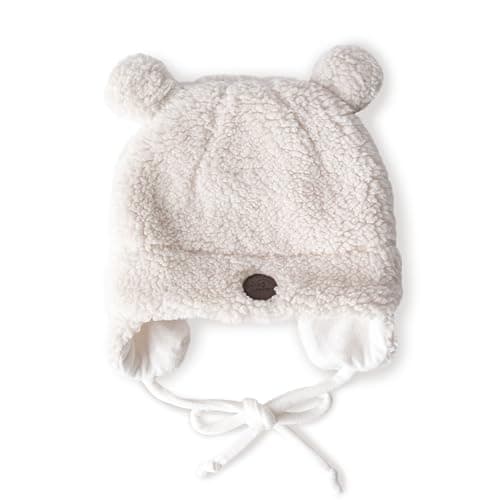 PETIT COULOU Teddy Bear Newborn Baby Gift Box 0-6 Months – Cozy Winter Set with Baby Mittens, Booties, Beanie & Blanket – Perfect New Born Gift for Warmth & Comfort (Sherpa) — view 3
