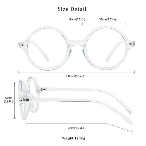 LifeArt Blue Light Blocking Glasses, Anti Eyestrain, Computer Reading Glasses, Gaming Glasses, TV Glasses for Women Men, Anti Glare (Clear, +1.75 Magnification) — view 5