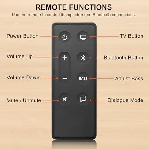 Replacement Bose-Soundbar-Remote Control for Solo 5 10 15 Series II Speaker System — view 6