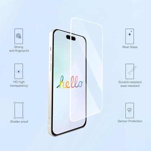 Ailun 3 Pack Screen Protector for iPhone 17 Pro [6.3 inch] with Installation Frame, Tempered Glass,Sensor Protection, Dynamic Island Compatible, Case Friendly [Not for iPhone 17/17 Pro Max/iPhone Air]