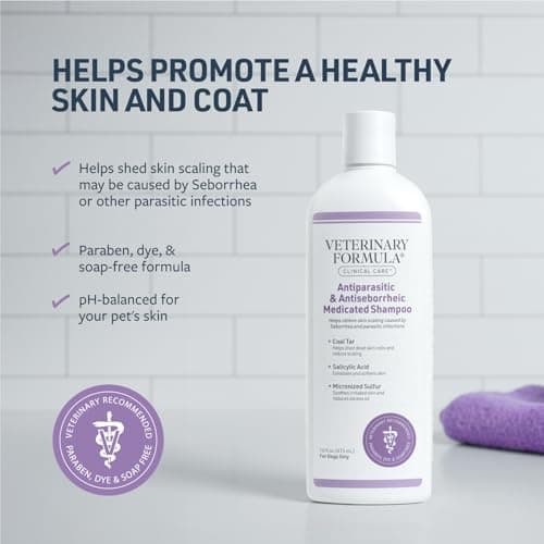 Veterinary Formula Clinical Care – Antiparasitic & Antiseborrheic Medicated Dog Shampoo – Supports Dry, Irritated Skin and Helps Soothe Occasional Itchy Spots – 16 oz — view 2