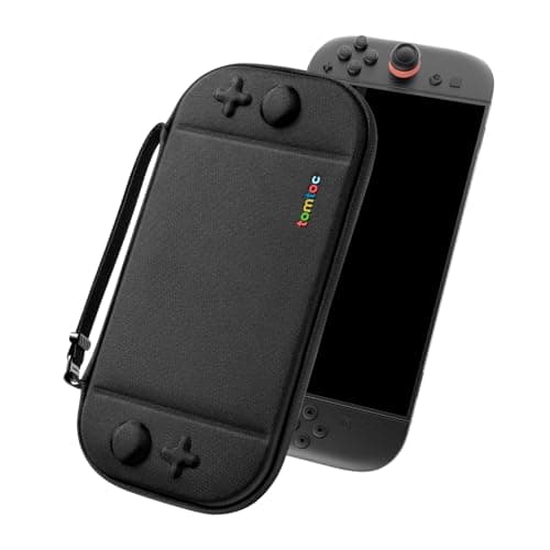 tomtoc Slim Carrying Case for Nintendo Switch 2 Model 2025, Odorless Felt Protective Hard Shell with 12 Game Card Slots, Portable Travel Storage Case with Original Patent and Military Grade Protection