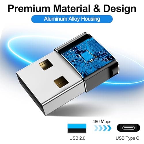 𝟒𝐏𝐚𝐜𝐤 𝐔𝐩𝐠𝐫𝐚𝐝𝐞𝐝 USB to USB C Adapter,Type-C Female to A Male Charger Converter for iPhone 17 Charger,iWatch Ultra SE 9 10 11,iPhone 17 Pro Max 16 15 14,Samsung S25,AirPods,iPad,Car,Xbox — view 5