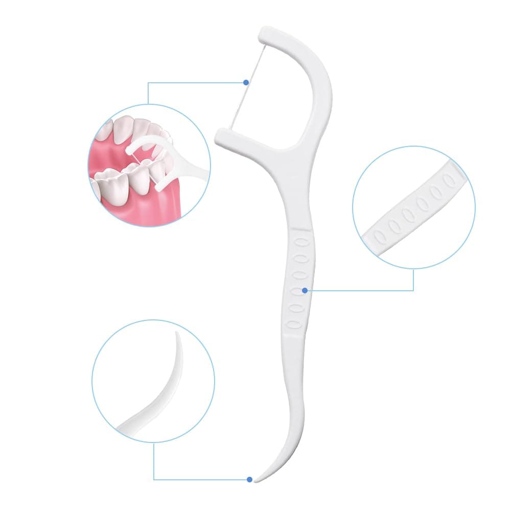 150 unidades de palillos con hilo dental by Felipe Castello, horquilla interdental con estuche higiénico y portátil, cuidado dental para toda la familia. — view 2