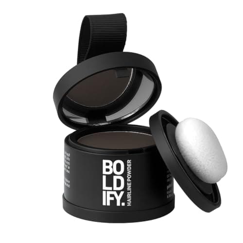 BOLDIFY Hairline Powder - Water-Resistant Root Touch Up Hair Color for Gray Coverage - 24-Hour Stain-Proof, Mess-Free Hair Powder for Thinning Hair