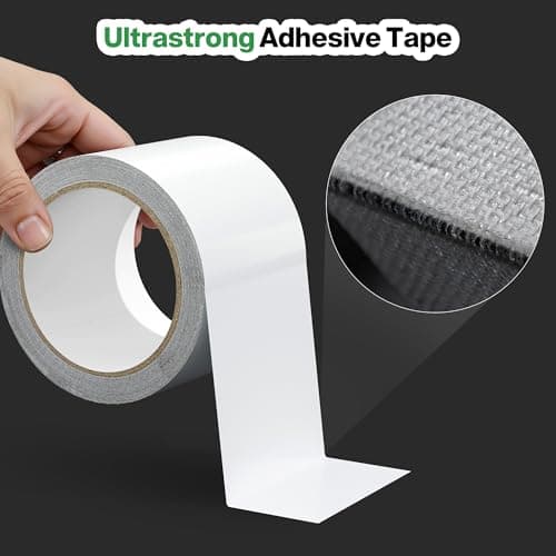 Hoacm Heavy Duty Awning Repair Tape, 3.15" x 25 FT, White — view 3