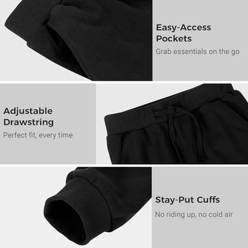 BIG ELEPHANT 3 Pack Boys Sweatpants, Youth Cotton Athletic Joggers Pants with Pockets and Drawstring — view 4