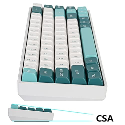 GTSP 163 Keys CSA Profile PBT Keycaps Set, Double Shot Custom Green Keycap for ANSI Layout 60% 65% 100% MX Switches Mechanical Keyboard (Forest) — view 4
